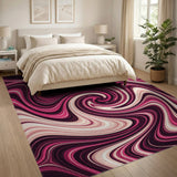 Pink Swirl Abstract No. 2 Area Rug