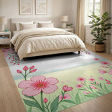 Delicate Pink Blossom Meadow Rug