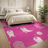 Pink Disco Cowboy Boots Area Rug