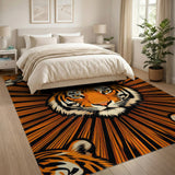 Orange Tiger Burst Area Rug