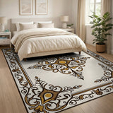 Traditional Persian Ornate Gold Persian Area Rug