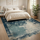 Octopus Compass Distressed Vintage Area Rug