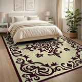 Ornate Cream Persian Medallion Area Rug