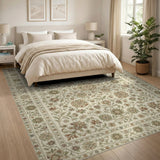 Beige Floral Vintage No. 2 Area Rug