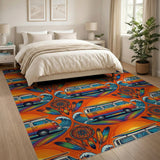 Boho VW Bus Wave Area Rug