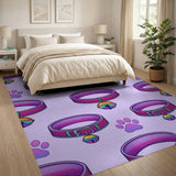 Rainbow Cat Collar Kids Area Rug
