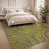 Yellow Spiral Heritage Tribal Area Rug