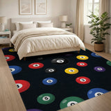 Billiard Balls Multi-Color Area Rug