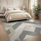Geometric Modern Modern Grey Chevron Geometric Area Rug