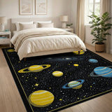 Pixel Space Galaxy Area Rug