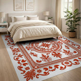 Ornate Red Ornate Red Floral Medallion Area Rug