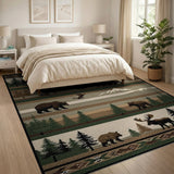 Southwestern Bear Moose Wilderness Area Rug