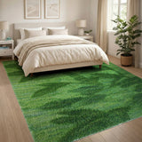 Green Leaf Shadow Area Rug