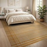 Beige Woven Geometric Border Area Rug