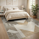 Geometric Modern Beige Neutral Area Rug