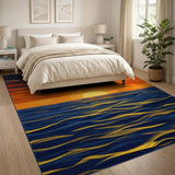 Coastal Sunset Blue Area Rug