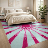 Pink Starburst Mandala Area Rug