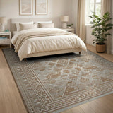 Beige Heritage Tribal Geometric No. 9 Area Rug