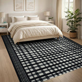 Buffalo Geometric Modern Black White Buffalo Check Area Rug