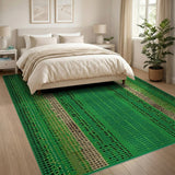 Emerald Green Snakeskin Scale Area Rug