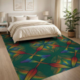 Rainbow Oar Geometric Area Rug