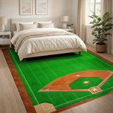 Vintage Baseball Field Area Rug