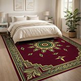 Ornate Maroon Mandala Persian Rug