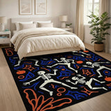 Dancing Skeletons Halloween Area Rug