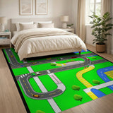 Pixelated City Roads Play Rug