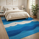 Playful Blue Ocean Whale Shark Kids Rug