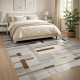 Geometric Modern Geometric Beige Neutral Area Rug