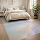Pastel Abstract Wave Area Rug