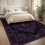 Purple Moonlit Floral Area Rug