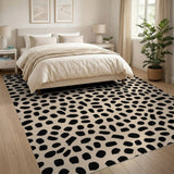 Beige Leopard Spot Area Rug