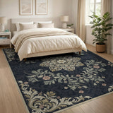 Multi-color and Patterns Ornate Gold Floral Medallion Area Rug