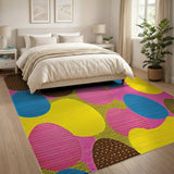 Whimsical Multi-Color Egg Oval Area Rug