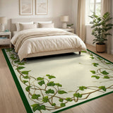 Green Ivy Vine Border Area Rug
