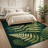 Green Lush Fern Grove Area Rug