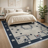 Navy Star Southwestern Area Rug