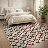 Playful Heart Yolk Fried Egg Pattern Area Rug