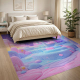 Whimsical Unicorn Rainbow Pastel Area Rug