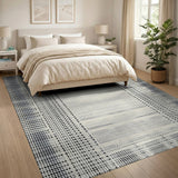 Black and White Black White Polka Dot Geometric Area Rug
