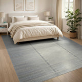 Geometric Modern Grey Ombre Stripe Area Rug