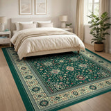 Intricate Green Persian Area Rug