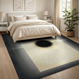 Golden Eclipse Sunburst Area Rug