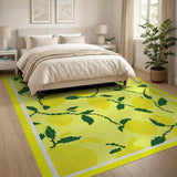 Sunny Lemon Grove Fruit Pattern Rug