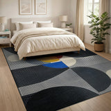 Bold Geometric Circles Multi-Color Area Rug