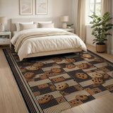 Chocolate Chip Cookie Checkerboard Area Rug