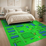 Pixelated Solar Farm Area Rug