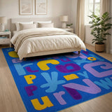 Vibrant Alphabet Letters Kids Area Rug